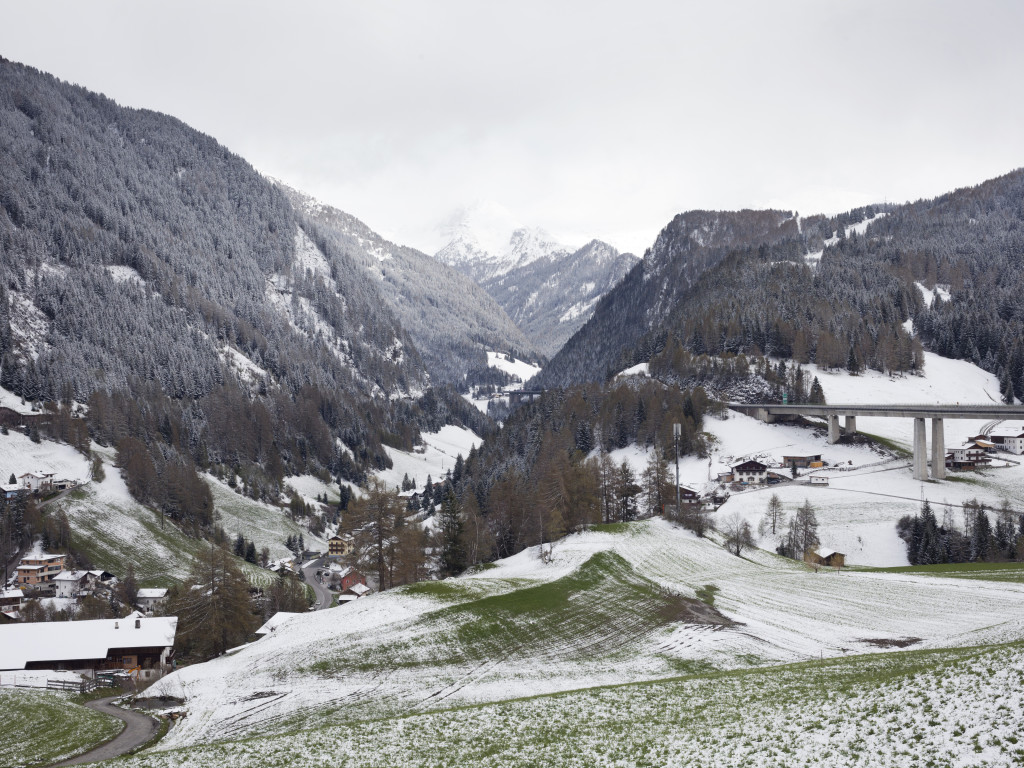 Brennero. Veduta dal lato austriaco della valle verso sud.